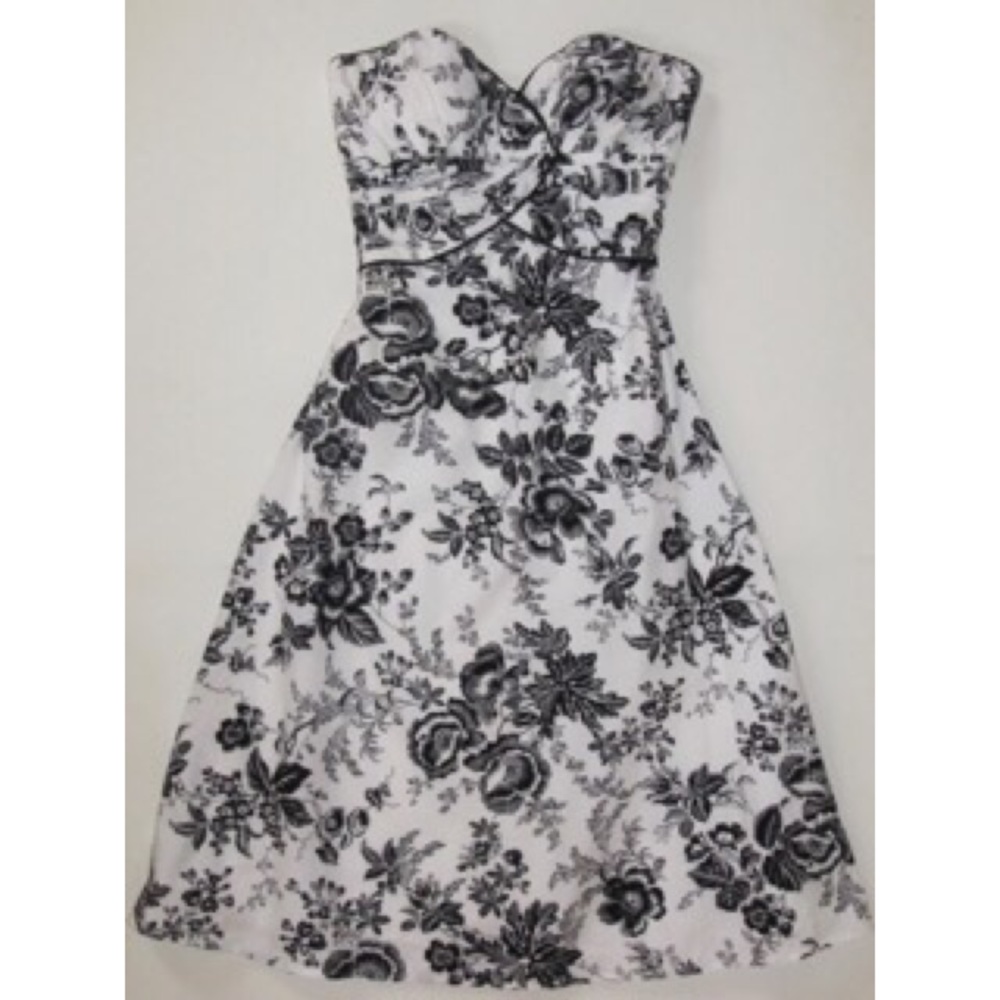 WHBM strapless floral Dress Sundress sweetheart 0